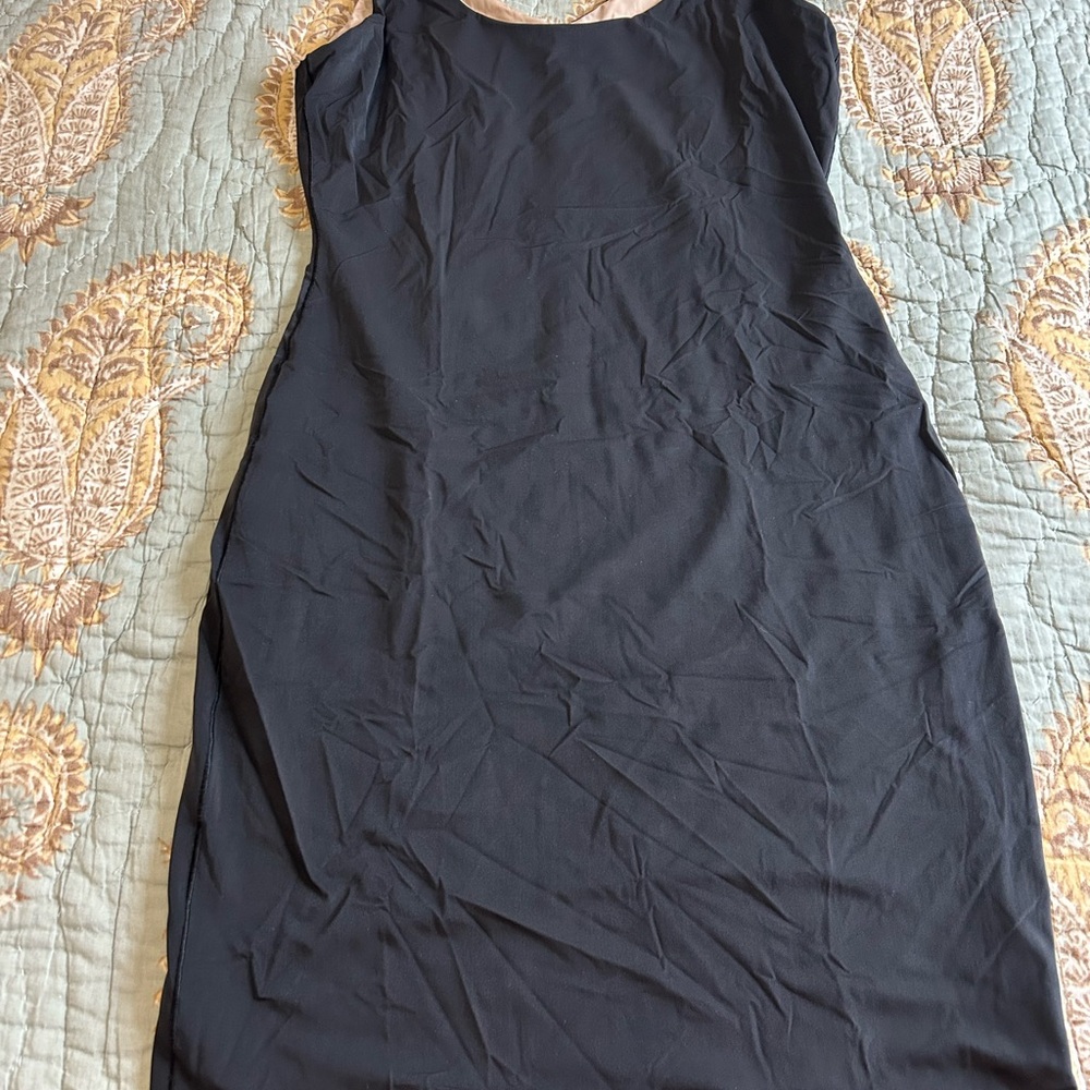 Black and Nude Convertible Shapewear Dress in Size Large